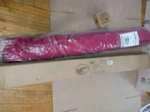 9 ft. Round Solar Lighted Market Umbrella- Scarlet by Sun-Ray- not used