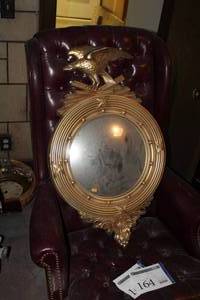 lot 169 image: American Eagle Decorative Frame Oval Mirror Wall Dcor