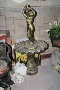 lot 174 image: Woman Pouring Water Concrete Fountain