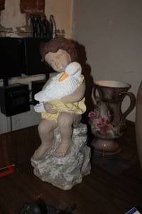 lot 199 image: Girl with Swan Table Dcor 22