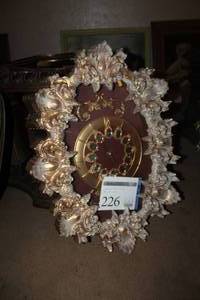 lot 226 image: Ornate Framed Wall Clock