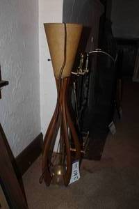 lot 240 image: Wood Table Lamp with Uplight Cone Shade 38