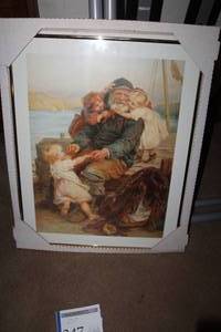 lot 247 image: Sailor and His Children Framed Wall Art