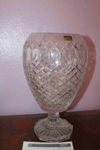 lot 23 image: Polonia 24% Lead Crystal Glass Table Vase