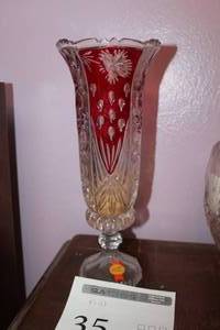 lot 35 image: Anna Hutte Bleikristall 24% Lead Crystal Glass Table Vase