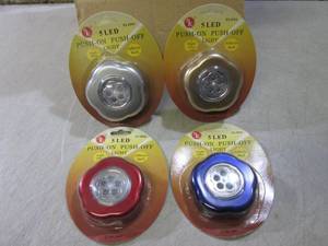 Lot of 12 5-LED Push OnOff Lights ...