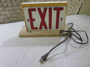 Exit Sign wired with onoff switch....