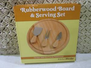 Rubberwood Board & Serving Set  C-4...