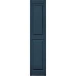 lot 609 image: Builders Edge 15 in. x 59 in. Raised Panel Vinyl Exterior Shutters Pair in Blue, VINRP155941.