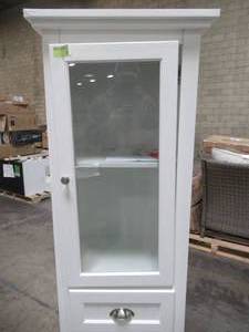 lot 303 image: Home Decorators Collection Ridgemore 20 in. W x 65 in. H x 14 in. D Bathroom Linen Storage Cabinet in White MD-L1763