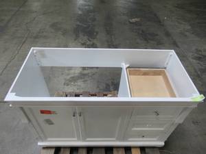lot 328 image: Foremost Naples 48 in. W x 21-58 in. D x 34 in. H Vanity Cabinet Only in White NAWA4821D