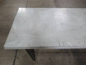 lot 7 image: Husky 72 in. W x 39 in. H x 24 in. L Stainless Steel Workbench