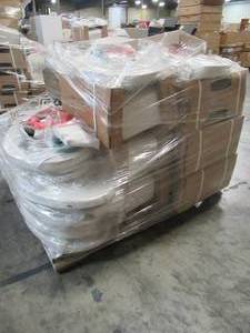 lot 205 image: WHOLESALE MIXED PALLET OF TOILET TANKS, PARTS AND ACCESSORIES