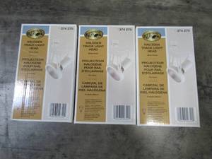 lot 216 image: 3 Pack - Hampton Bay 75-Watt PAR30 Perforated Double Arm Gimbal Fixture EC934WH