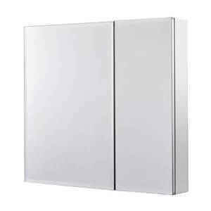 lot 105 image: Utopia Alley Rustproof Medicine Cabinet, Glass Shelves, Mirrored Sides, Bi-View, MC1AL