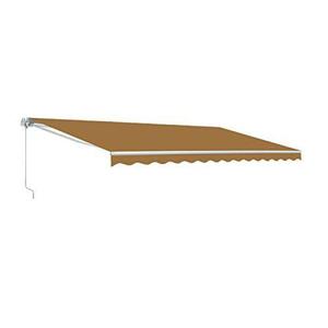 lot 605 image: Aleko 13 ft. Manual Patio Retractable Awning Frame (120 in. Projection). Frame Only - Missing Canopy., AW13X10MSTRGR58-HD.