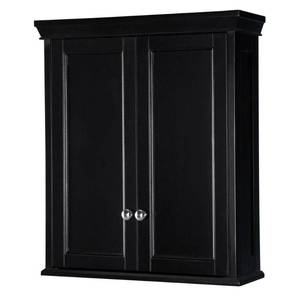 lot 104 image: Home Decorators Collection Haven 23 12 in. W Bathroom Storage Wall Cabinet in Espresso, TREW2428