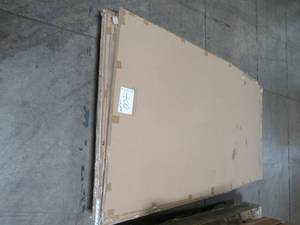 lot 400 image: 5 Pieces of 8 x 4 Sheets of Peg Board White Front.