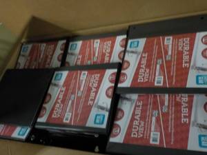 Large Box of Durable View 3 ring Bi...