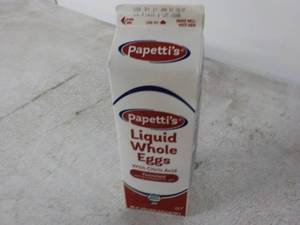 4 - 32 oz Papettis Liquid Whole Egg...