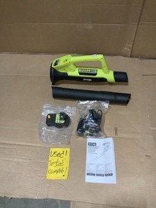 RYOBI 125 MPH 550 CFM 40-Volt Lithium-Ion Brushless Cordless Jet Fan Leaf Blower - 4.0 Ah Battery and Charger Included SEE PICS