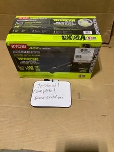 RYOBI 125 MPH 550 CFM 40-Volt Lithium-Ion Brushless Cordless Jet Fan Leaf Blower - 4.0 Ah Battery and Charger Included SEE PICS