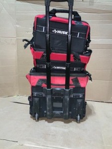 Husky 18-inch Rolling Tool Tote with 16-inch and 14-inch Bonus Bag SEE PICS