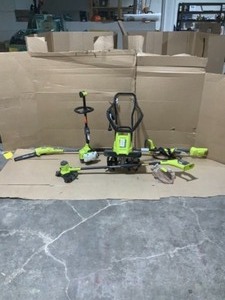 ASSORTED RYOBI OUTDOOR TOOLS. SEE PICS