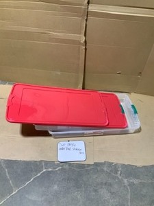 60 qt. Plastic Under Bed Holiday Storage Box with Wheels, ClearRed (2 PACK) SEE PICS