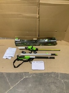 EARTHWISE 20 in. 20-Volt Lithium-Ion Cordless Pole Hedge Trimmer - 2 Ah Battery and Charger Included. SEE PICS