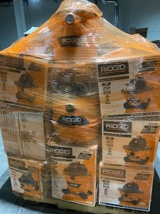 Assorted pallet of RIDGID SHOPVACs & accessories different models Sizes See pics