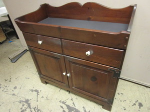 lot 508 image: BAUMRITTER FURNITURE DRY SINK, CRAFTED OF PINE WOOD