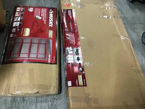 Lot of Heavy Duty Steel Garage Storage Shelving  by HUSKY Original costumer returns