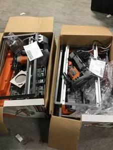 LOT OF two 9 Amp Corded 7 in. Wet Tile Saw with Stand by RIDGID CUSTOMER RETURNS SEE PICS