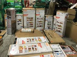 PALLET OF ASSORTED Wire Shelving Units Original CUSTOMER RETURN SEE PICS
