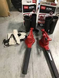 Lot with 2 Toro Ultra 260 mph 340 CFM 110 volt Electric Handheld Leaf BlowerVacuum  Online Costumer returns