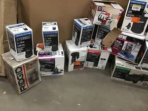 Pallet with asoorted Everbuilt Pumps various models sizes and conditions see pictures