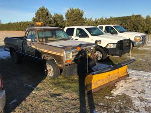 1987 Dodge Power Ram 100 4x4 with Plow