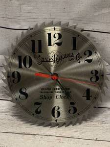 lot 8 image: Vintage Craftsman Working Sears Roebuck Saw Blade Shop Clock 10 Inch