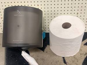 lot 29 image: Fort James paper towel dispenser and extra roll
