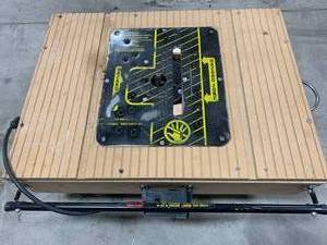lot 74 image: Hirsch Router Table 20x27 With Craftsman 34 Horsepower