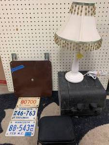lot 82 image: Empty Cases, Lamp, Plates, Slide