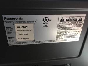 lot 70 image: Panasonic Viera Plasma HDTV