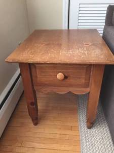 lot 75 image: Pair of Accent Tables with Single Drawer Storage