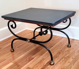 lot 18 image: StoneMarble Topped Accent Table