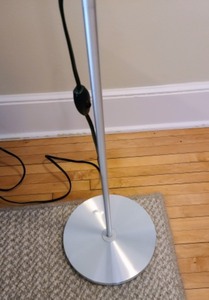 lot 39 image: Adjustable Nickel Floor Lamp