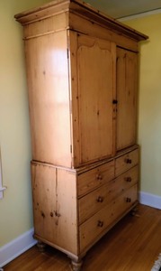 lot 38 image: Vintage Pine Armoire