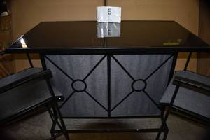lot 9 image: CASTLECREEK Outdoor Patio Furniture Bar Set, 3 Piece