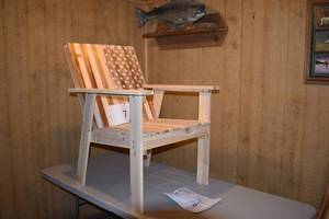 lot 10 image: CASTLECREEK Distressed Flag Chair