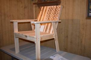 lot 11 image: CASTLECREEK Distressed Flag Chair